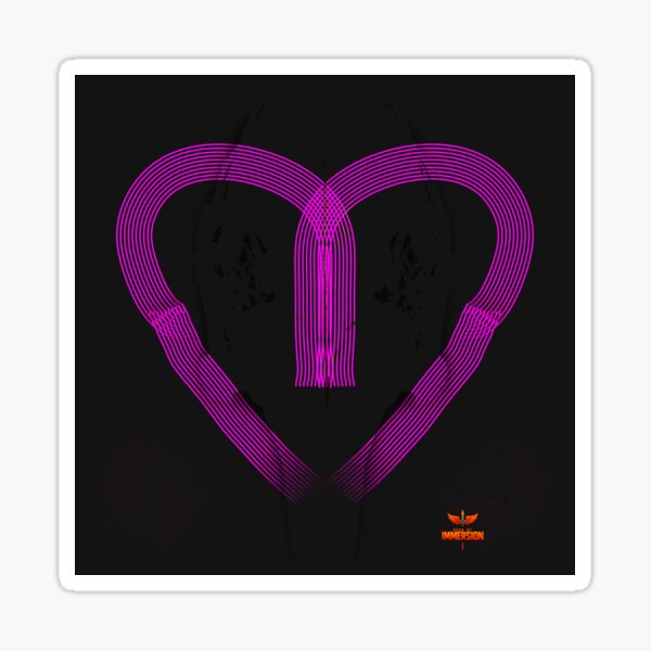 Stickers by iServalan featuring neon and symbolic designs from The Book of Immersion series — futuristic emblems and sci-fi motifs.