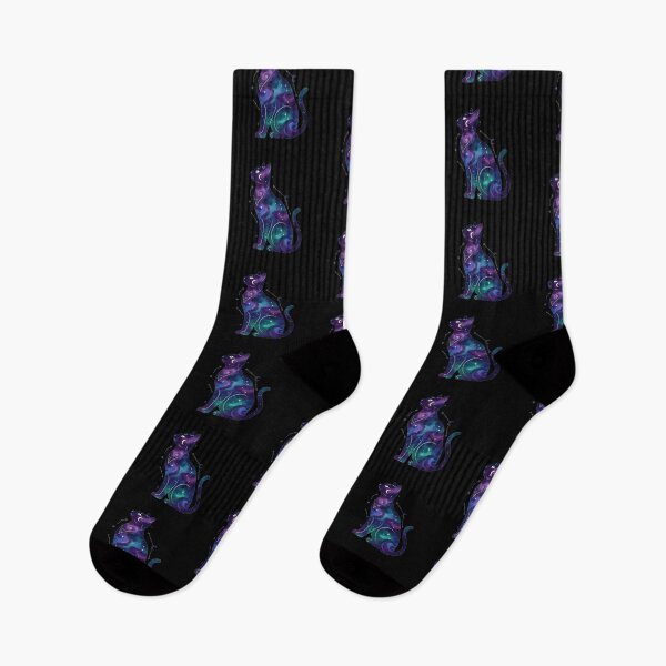 Item preview, Cosmic Feline – Mystical cat constellation design with stardust nebula art designed and sold by DarkNight9.