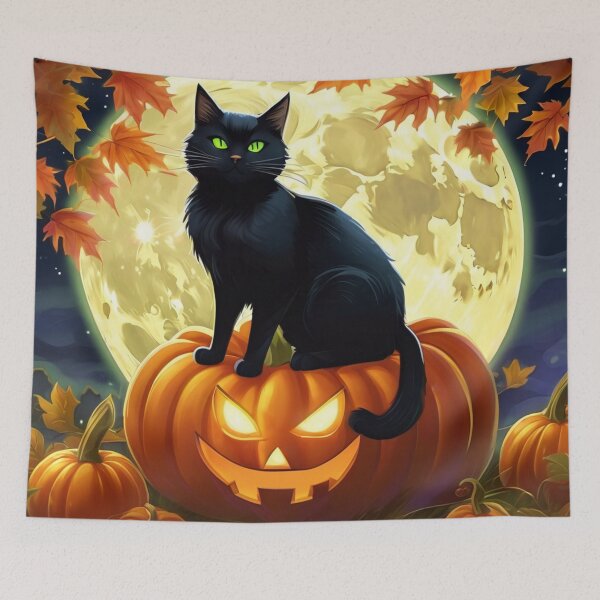 Item preview, Pumpkin King Cat designed and sold by DomiMagdalena.