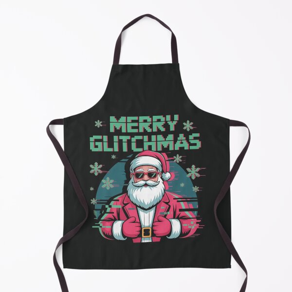 Item preview, Merry Glitchmas – Cool Retro Santa Glitch Art Christmas Design designed and sold by HolisticFurArt.