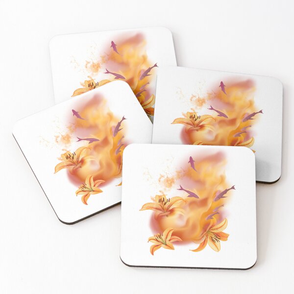 Item preview, Fiery Bloom: Koi Fish and Lily Dance designed and sold by IREMORHAN.