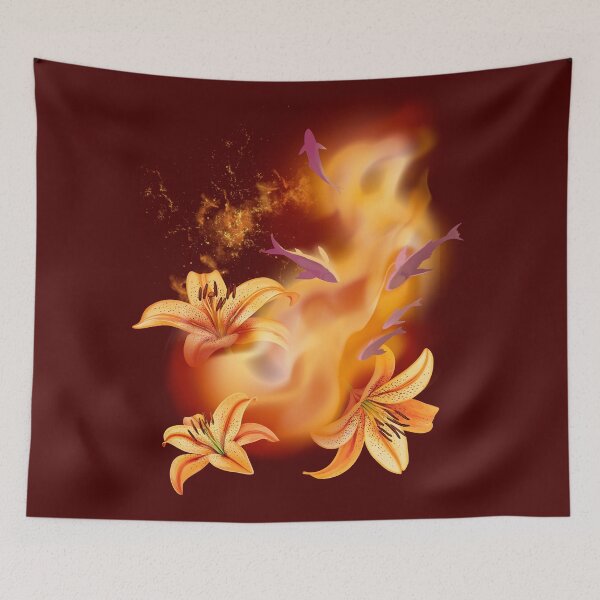 Item preview, Fiery Bloom: Koi Fish and Lily Dance designed and sold by IREMORHAN.