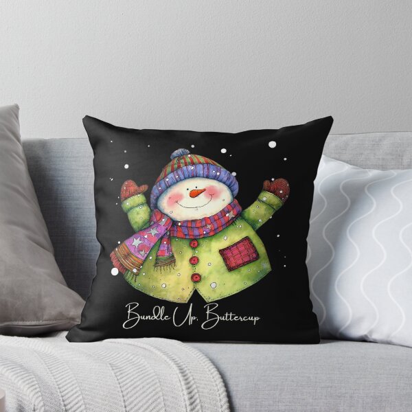 Item preview, Bundle Up Buttercup Cute Winter Snowman Christmas Design designed and sold by MTJ-Mushrooms.