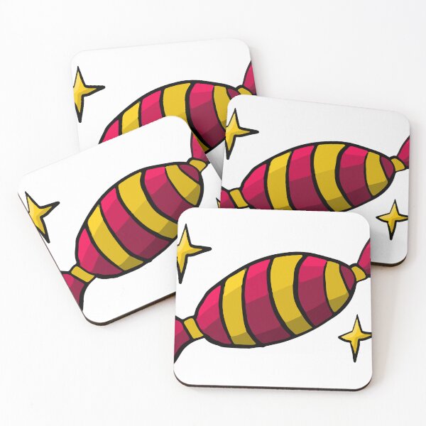 Item preview, Sparkly Red and Yellow Striped Wrapped Candy Doodle designed and sold by tsbbstudio.