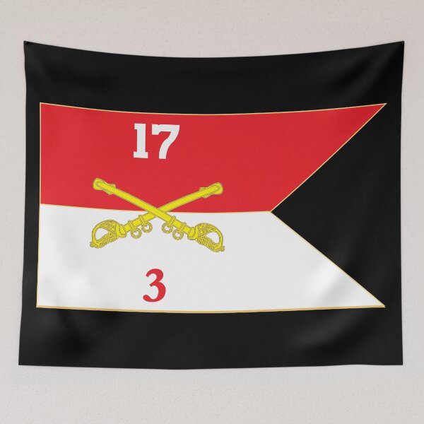 Aperçu de l'œuvre Armée - 3e Escadron, 17e Cavalerie Guidon X 300 créée et vendue par Military Insignia Products.