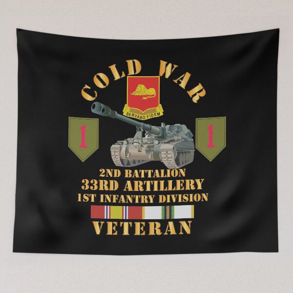 Item preview, Army - Cold War  Vet - 2nd Bn 33rd Artillery, 1st ID w 155MM SP w COLD SVC X 300 designed and sold by Military Insignia Products.