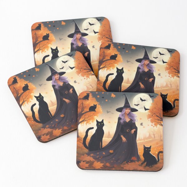 Item preview, Sexy Witch & Her Cats designed and sold by DomiMagdalena.