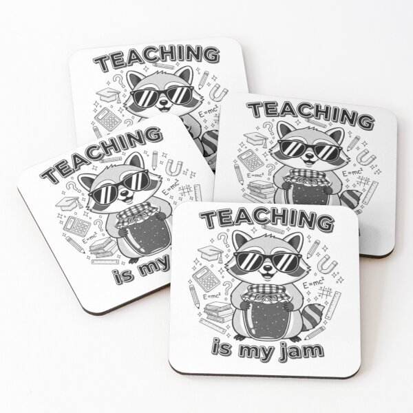 Item preview, Teaching Is My Jam – Cute Raccoon Teacher Design | Funny Back to School Gift for Educators designed and sold by ArtiVibeAura.