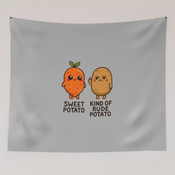 Item preview, Sweet Potato and Kind of Rude Potato designed and sold by Millsoft.