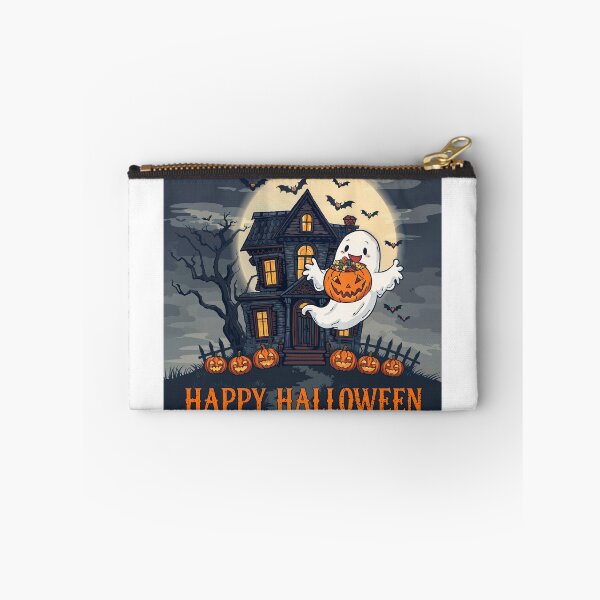 Item preview, Spooky Night Treat Happy Halloween Ghost and Haunted House designed and sold by lovelynong.