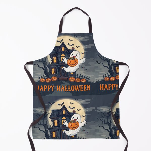 Item preview, Spooky Night Treat Happy Halloween Ghost and Haunted House designed and sold by lovelynong.