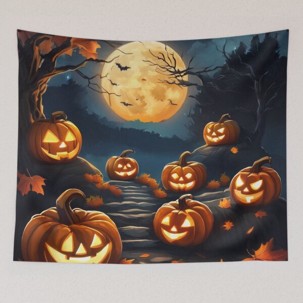Item preview, Moonlit Pumpkins designed and sold by DomiMagdalena.