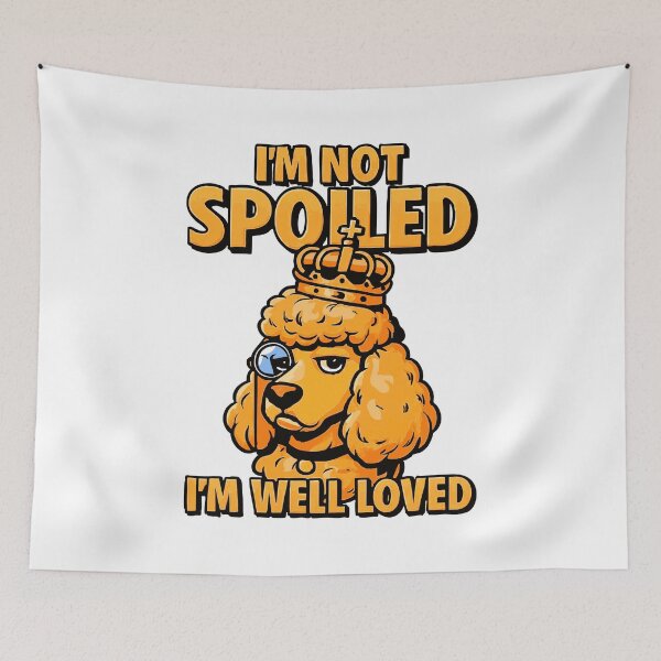Item preview, Regal Poodle Spoiled Humor Sticker designed and sold by Tong4130.