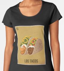 Loteria Style Card - Los Tacos Women's Premium T-Shirt