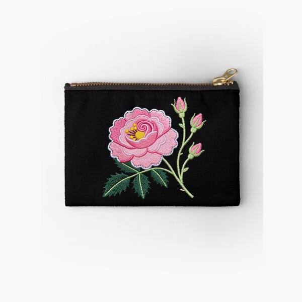Aperçu de l'œuvre Illustration de fleur brodée rose créée et vendue par LuckCraftStudio.