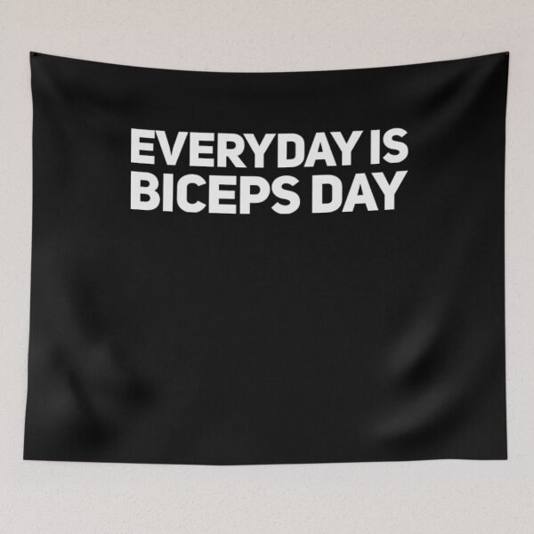 Item preview, Everyday is biceps day bodybuilder motto designed and sold by snowry.