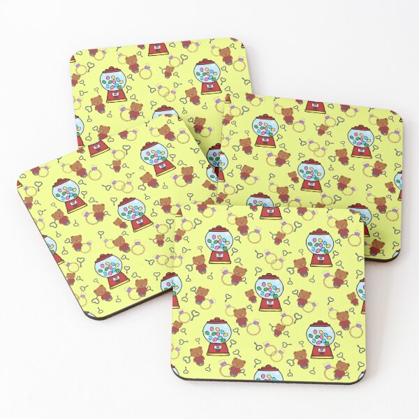 Item preview, Cute Teddy Bear and Gumball Machine Pattern designed and sold by thanratdesign.
