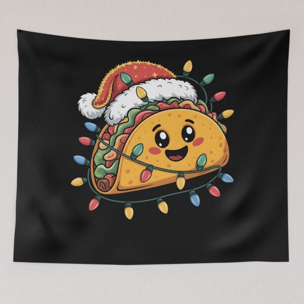 Item preview, Taco Santa Hat Christmas Lights Tacos Xmas Women Kids Men designed and sold by clothesy7.
