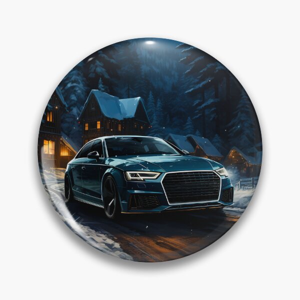 Item preview, Performance Car In Winter Landscape Mountain Village Scene designed and sold by RevUpDesign.
