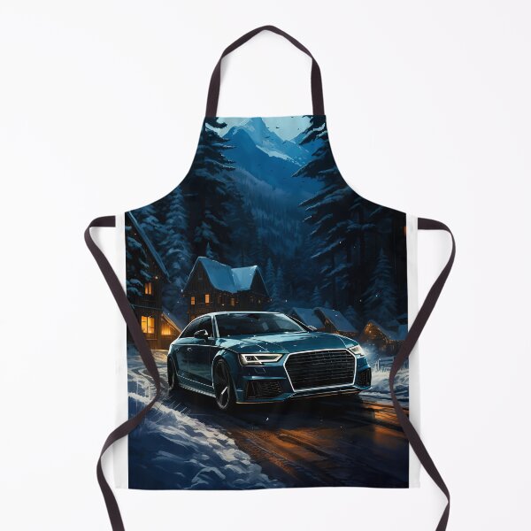 Item preview, Performance Car In Winter Landscape Mountain Village Scene designed and sold by RevUpDesign.