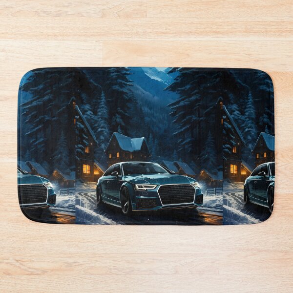 Item preview, Performance Car In Winter Landscape Mountain Village Scene designed and sold by RevUpDesign.