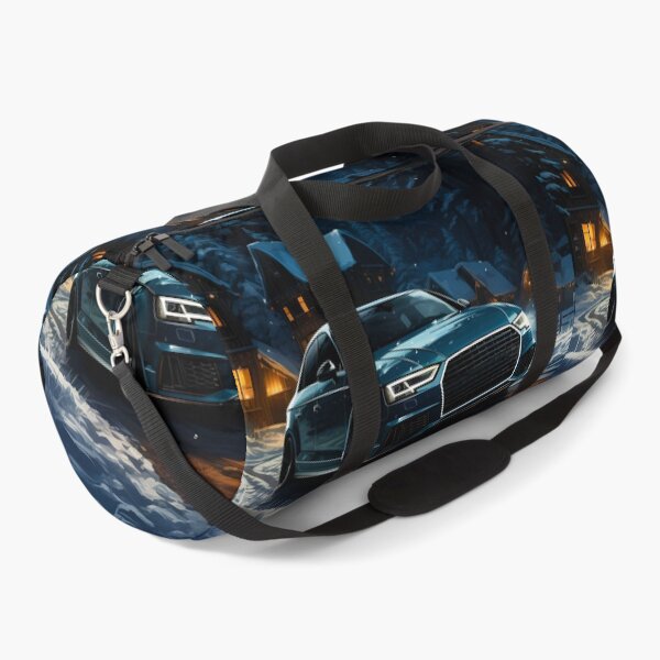 Item preview, Performance Car In Winter Landscape Mountain Village Scene designed and sold by RevUpDesign.
