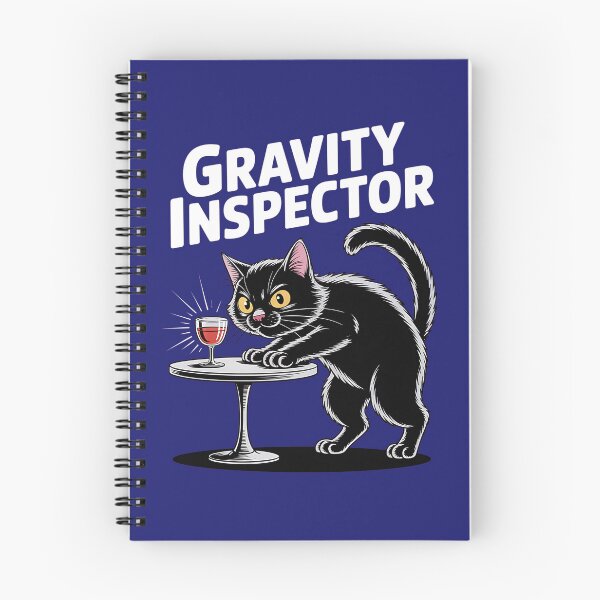 Item preview, Gravity Inspector Funny Black Cat Wine Gift designed and sold by BlizzStyle.