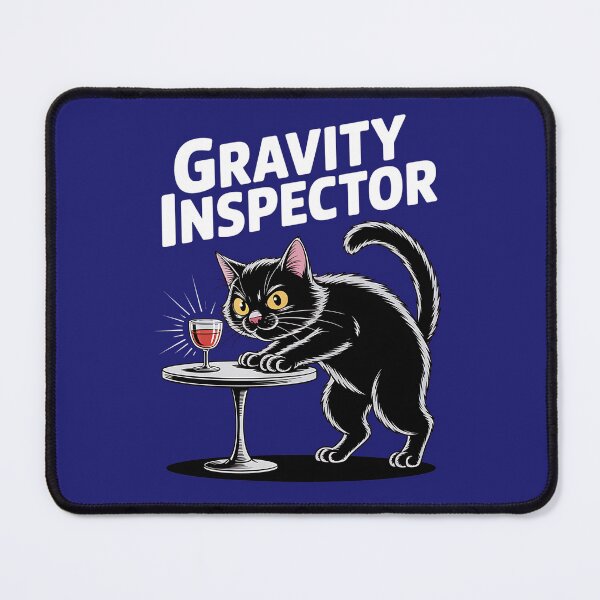 Item preview, Gravity Inspector Funny Black Cat Wine Gift designed and sold by BlizzStyle.