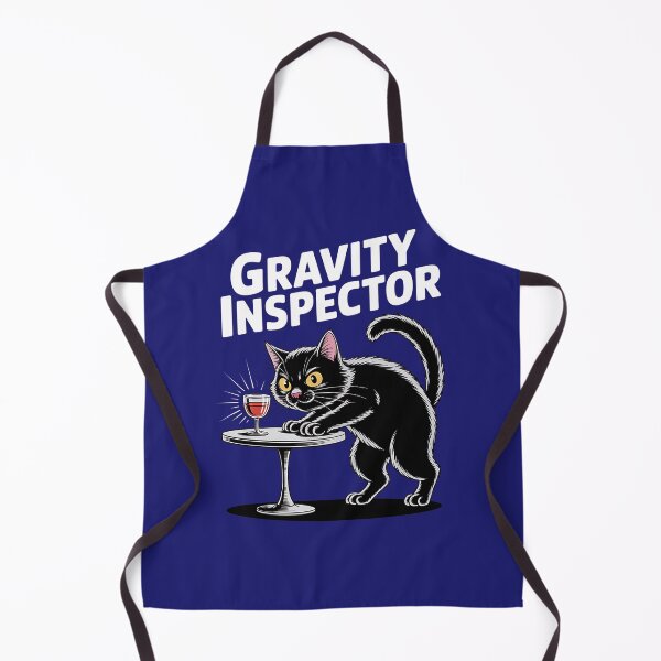 Item preview, Gravity Inspector Funny Black Cat Wine Gift designed and sold by BlizzStyle.