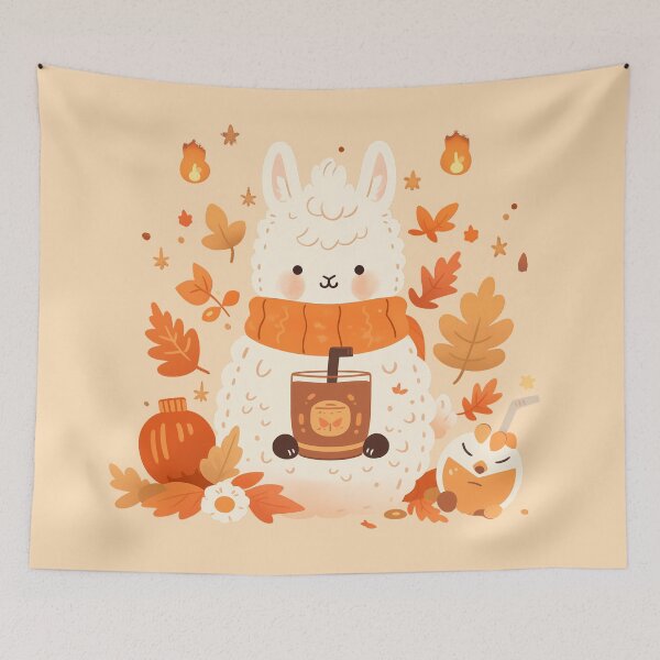 Item preview, Llama Pumpkin Spice latte designed and sold by WoollenLlama.