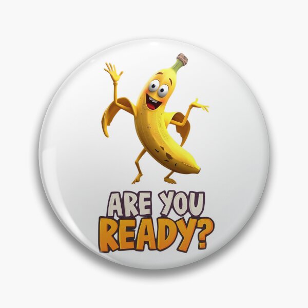 Item preview, Zany Dancing Banana "ARE YOU READY?" Funny Fruit Cartoon  designed and sold by EchoPrint Co..