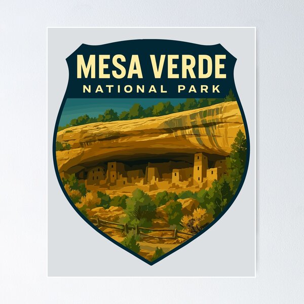 Item preview, Mesa Verde National Park Colorado Retro Sticker designed and sold by Ismeal Von.