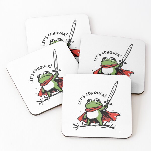 Item preview, Let's Conquer! Frog with Sword | Cute Motivational Warrior designed and sold by DESIGN DIMENSION .