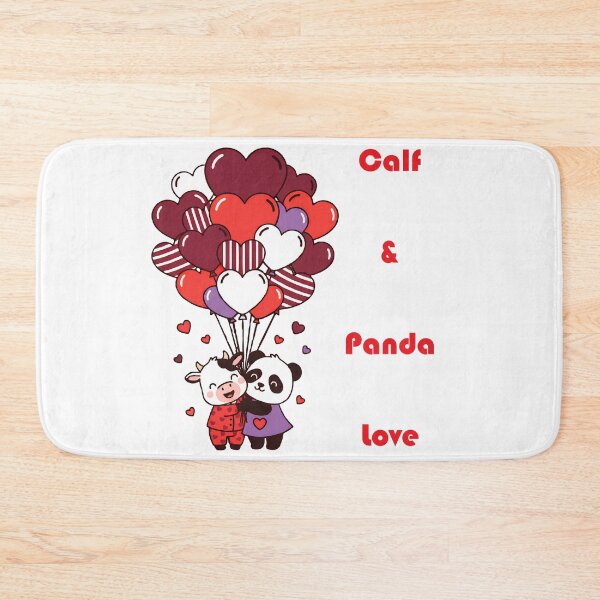 Item preview, Cute Calf and Panda in Love designed and sold by LoveMatchShop.