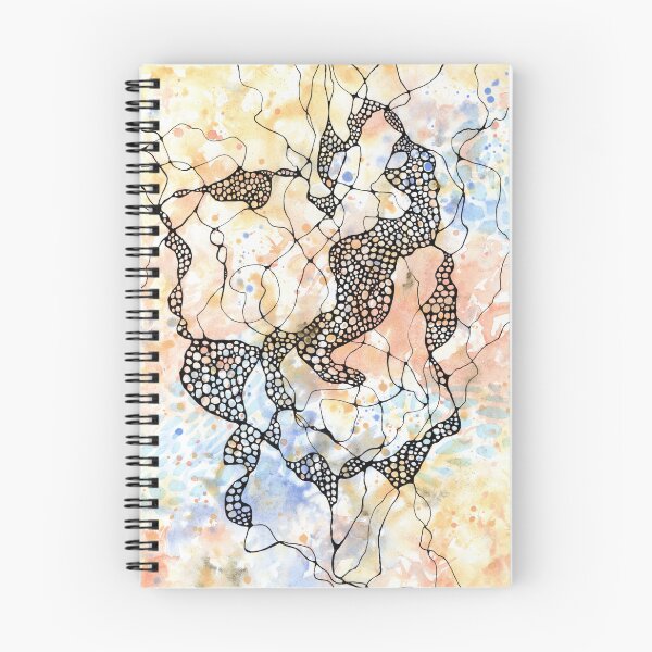 Item preview, Circles Neurographic Abstract Yellow Lavender Rose Doodle Artwork designed and sold by Tezoodle Art.