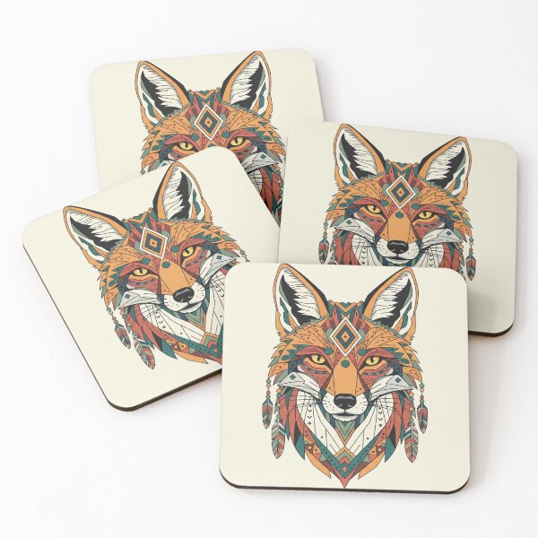 Item preview, Geometric indian boho fox 1 designed and sold by WildArtIT.