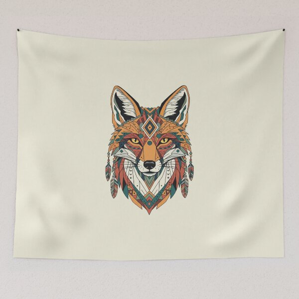 Item preview, Geometric indian boho fox 1 designed and sold by WildArtIT.