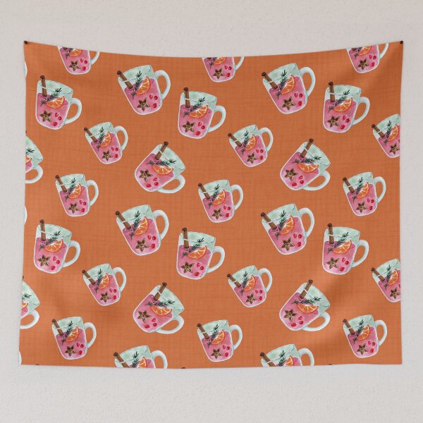 Item preview, Winter Punch Pink Christmas Watercolor designed and sold by papierquarell.