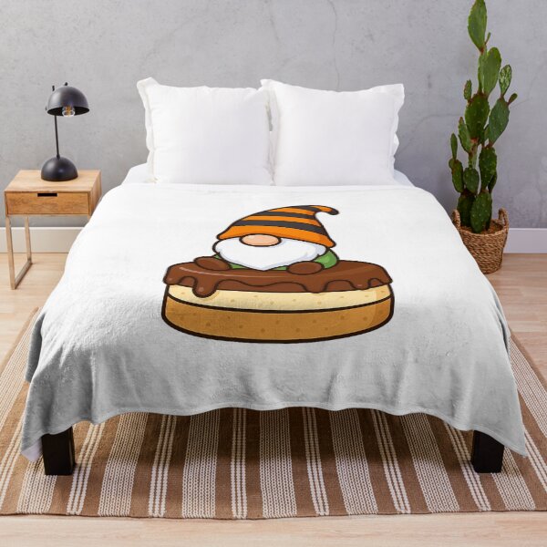 Item preview, Stripe-Hat Gnome on Vanilla & Chocolate Cake – Cute Dessert Tee designed and sold by PrintCreations9.
