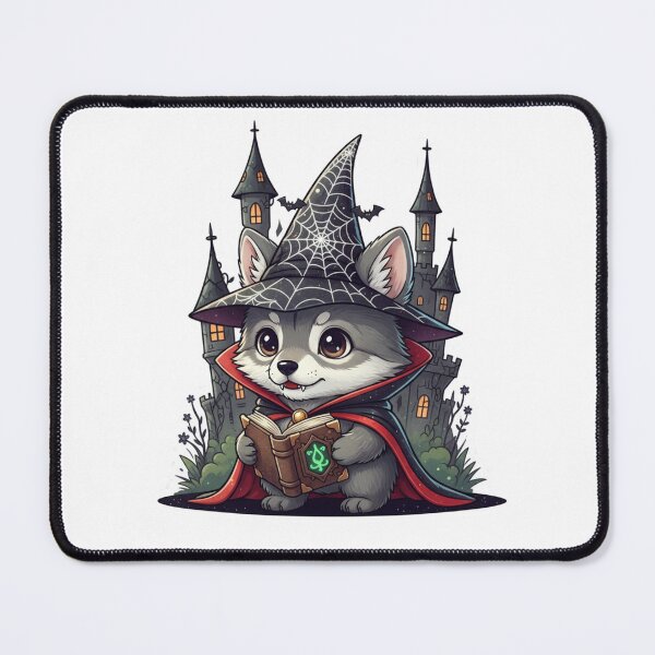 Item preview, Cute Wolf Pup Halloween Sorcerer Sticker & Print designed and sold by DisignByPrince.