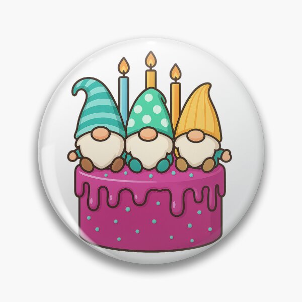 Item preview, Tiny Gnomes on Tall Magenta Cake – Cute Dessert Tee designed and sold by PrintCreations9.