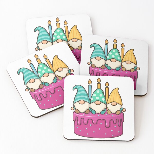 Item preview, Tiny Gnomes on Tall Magenta Cake – Cute Dessert Tee designed and sold by PrintCreations9.