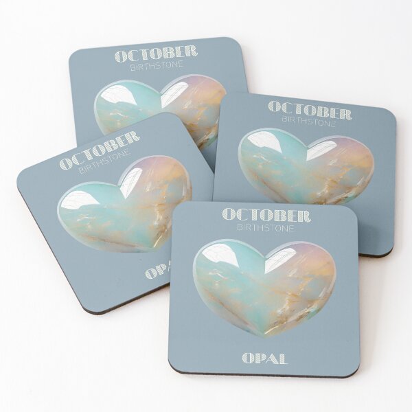 Item preview, October Birthstone - Opal Heart Poster designed and sold by fatchairprint.