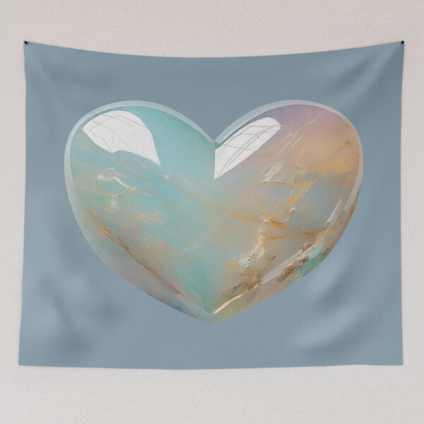 Item preview, October Birthstone - Opal Heart Poster designed and sold by fatchairprint.