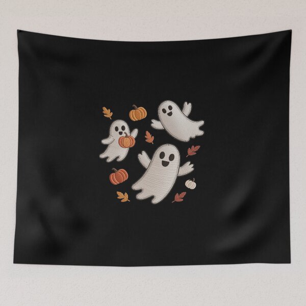 Item preview, embroidered ghosts  designed and sold by jkrphoto.