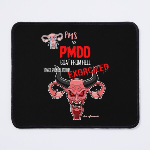 Item preview, PMS vs PMDD Goat from Hell | Scary Womb | PMDD Awareness (Version 2) designed and sold by QuirkyGuacamole.
