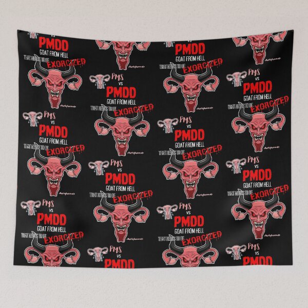Item preview, PMS vs PMDD Goat from Hell | Scary Womb | PMDD Awareness (Version 2) designed and sold by QuirkyGuacamole.