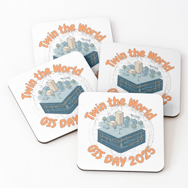 Item preview, GIS DAY 2025 - Twin the World designed and sold by MapHappens.