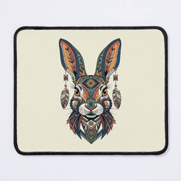 Item preview, Geometric indian boho bunny designed and sold by WildArtIT.
