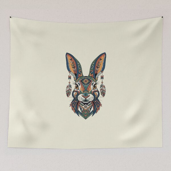 Item preview, Geometric indian boho bunny  designed and sold by WildArtIT.
